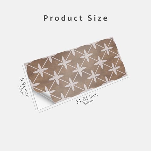 Peel and Stick Backsplash Tile Sticker,15pcs Brown,5.91"x11.81" - color: Hzw-gas-026, size: 5.91 x 11.81 inch