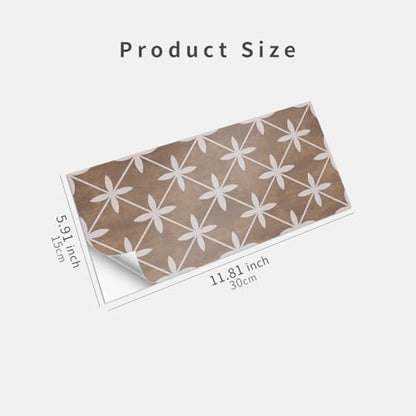 Peel and Stick Backsplash Tile Sticker,15pcs Brown,5.91"x11.81" - color: Hzw-gas-026, size: 5.91 x 11.81 inch