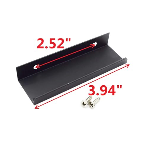 Black Finger Pulls, 3.94 Inch, 2.52 Inch Spacing, 6Pcs - color: Black, size: 100mm/3.94", style: Straight Edge