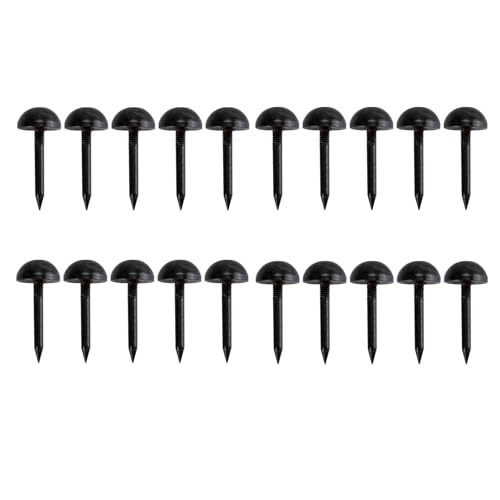 dophee 20Pcs Black Small Round Head Brass Upholstery Nails Tacks, 12mm - color: Antique Black, size: 12 mm