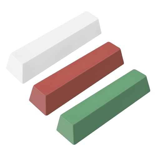 Buffing Polishing Cutting Compounds 3 lbs.Kit-Green Fine/White Medium/Red Coarse, for Airway Buffing Wheel - 3 Pcs - size: 48 Oz
