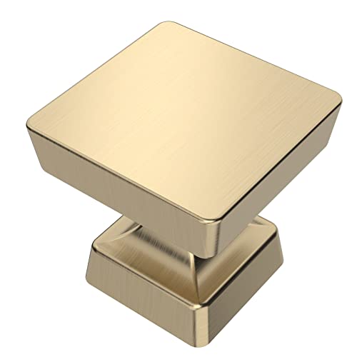 Amerdeco 10 Pack Brushed Gold Cabinet Knobs 1.2" - color: Brushed Gold, size: Knob