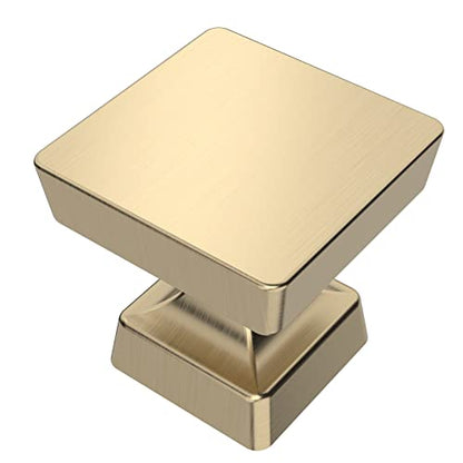 Amerdeco 10 Pack Brushed Gold Cabinet Knobs 1.2" - color: Brushed Gold, size: Knob