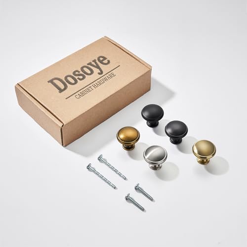 20 Pack Cabinet Knobs Matte Black Drawer Knob Kitchen Hardware - Single Hole Cabinet Knobs Kitchen Cabinet Pulls for Closet Wardrobe Dresser Cupboard - color: Black