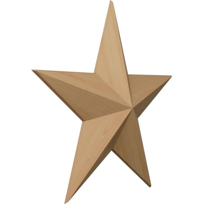 Ekena Millwork ROS06X06GLAL Galveston Star Rosette, 6 1/2"W x 6 1/2"H x 1"P, Alder - color: Alder, size: 6 1/2"W x 6 1/2"H x 1"P