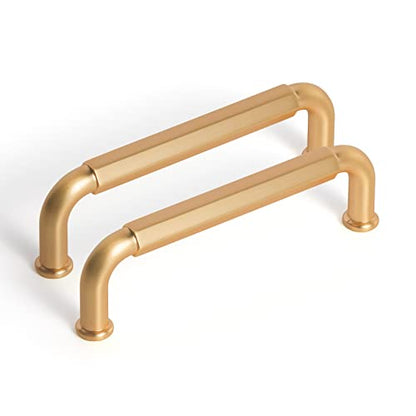 Goo-Ki 6 Pack 3-3/4 Inch （96mm） Hole Center Cabinet Pulls Dark Champagne Bronze Zinc Alloy Kitchen Drawer Pulls Drawer Handles 4.2 Inch Length 2201-CB-96 - color: Dark Champagne Bronze, size: 3-3/4 inch Hole Centers