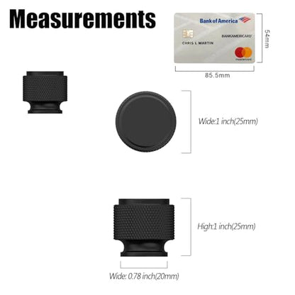 Matte Black Cabinet Knobs Round Drawer Pulls 10 Pack - color: Matte Black, size: Knob