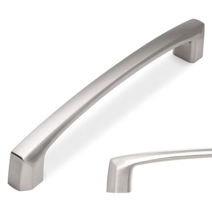 10 Pack 6-1/4 Inch(160mm) Kitchen Cabinet Handles Brushed Satin Nickel Cabinet Pulls Silver Drawer Pulls Zinc Alloy Kitchen Hardware - color: Brushed Satin Nickel, size: 6-1/4'' Hole Center(160mm)