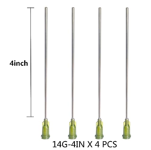 20 ml Syringe with Luer Lock Needles 4" and Storage Cap | Oil Injector | Glue Dispensing Applicator