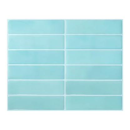 Peel and Stick Backsplash Tile for Kitchen, 10 Sheets, 11.42''x9'' - color: Lake Blue