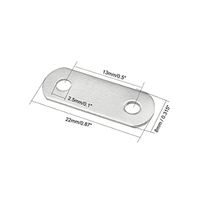 uxcell Repair Plate, 22mmx8mm, Flat Fixing Mending Corner Brace, 10 Pack