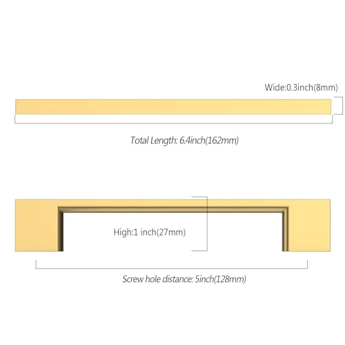 9BUILD 10 Pack Champagne Bronze Cabinet Pulls 5 Inch Champagne Kitchen Cabinet Handles, Cabinet Hardware for Cupboard Drawer Pulls - color: Champagne Bronze, size: 5"/128MM Hole Center, style: 10 Pack