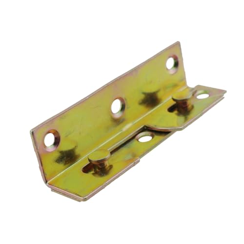 4PCS Non Tongue and Groove Bedrail Accessory Bedrail Bracket Colour Zinc Connecting Bed Hook Suitable for Wooden Bedframe Headboard Footboard and Bunk Bed Ladder
