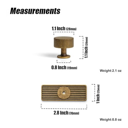 Goo-Ki Antique Brass Zinc Alloy Cabinet Knob with Backplate - Single Hole Center Cabinet Pull Hardware for Bedroom, Kitchen, 2 Pack（9596-G） - color: Antique Brass
