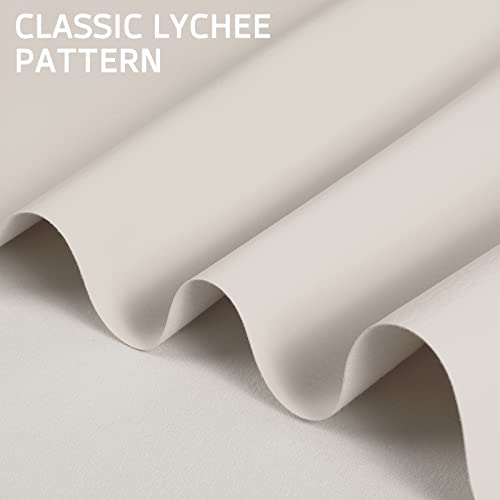 Marine Vinyl Upholstery Faux Leather Fabric, 1 Yard Beige - color: Beige, size: 1 Yard 55" x 36" (Pre-cut)