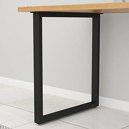 DR.IRON Metal Black Table Legs 28''H*24''W, Heavy Duty Desk Legs, Set of 2