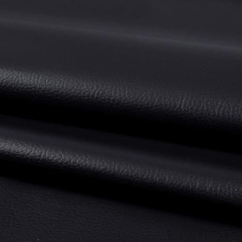 Faux Leather 0.7mm Upholstery Fabric by the Yard 10 Yard Black - color: Black, size: 10 Yard