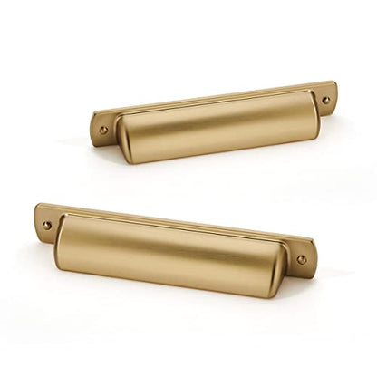 khtumeware 2 Pack 3" Drawer Pulls Champagne Bronze Cabinet Cup Pulls Kitchen Hardware Cabinet Handles Drawer Handles Knobs 3 inch Hole Center - color: Champagne Bronze, size: Cup Pulls 3" Hole Center