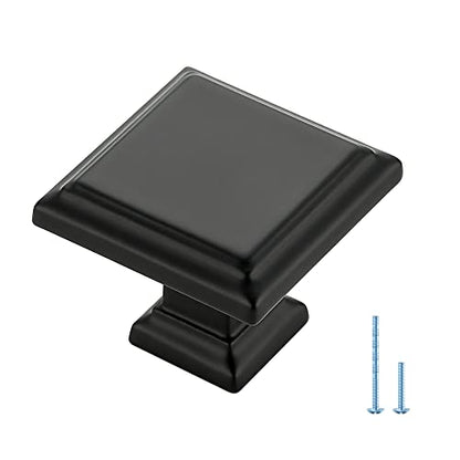 Ravinte Hardware Matte Black Cabinet Pulls, Single Hole, 5 Pack - color: Matte Black, size: Single Hole