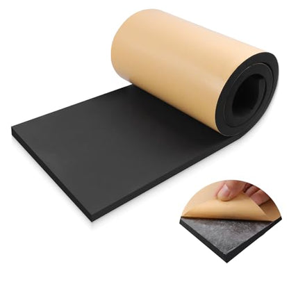 LSGCQ Sponge Neoprene Foam Padding Self Adhesive Foam Sheets, Black - color: Black, size: 12" Wide x 3/4" Thick x 118" Long
