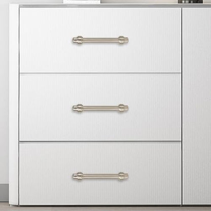 10 Pack 3-3/4 Inch(96mm) Kitchen Cabinet Handles Brushed Satin Nickel Cabinet Pulls Silvery Drawer Pulls Zinc Alloy Kitchen Hardware - color: Brushed Satin Nickel, size: 3-3/4'' Hole Center(96mm)
