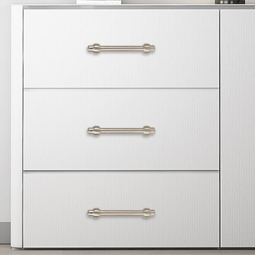 10 Pack 3-3/4 Inch(96mm) Kitchen Cabinet Handles Brushed Satin Nickel Cabinet Pulls Silvery Drawer Pulls Zinc Alloy Kitchen Hardware - color: Brushed Satin Nickel, size: 3-3/4'' Hole Center(96mm)
