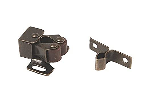 RV Designer H201 - Roller Cabinet Catch with Prong in Antique Brass 2pk