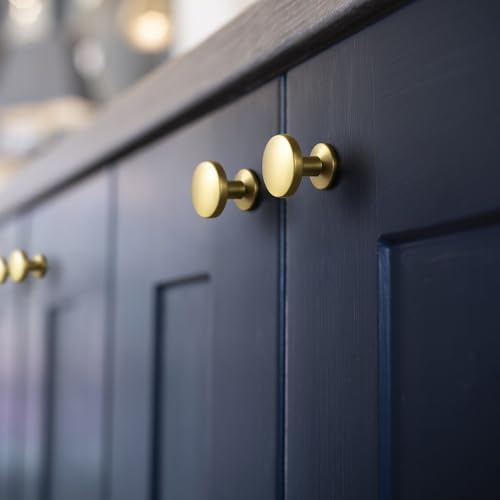 Champagne Bronze Cabinet Knobs with Cylindrical Stem, Set of 12 - color: Champagne Bronze
