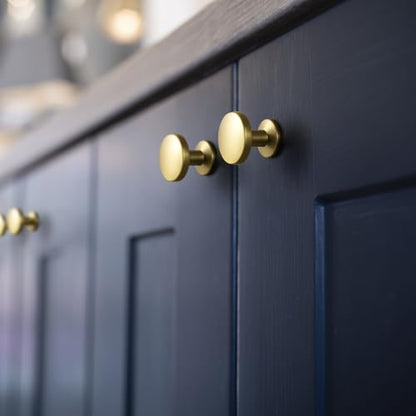 Champagne Bronze Cabinet Knobs with Cylindrical Stem, Set of 12 - color: Champagne Bronze