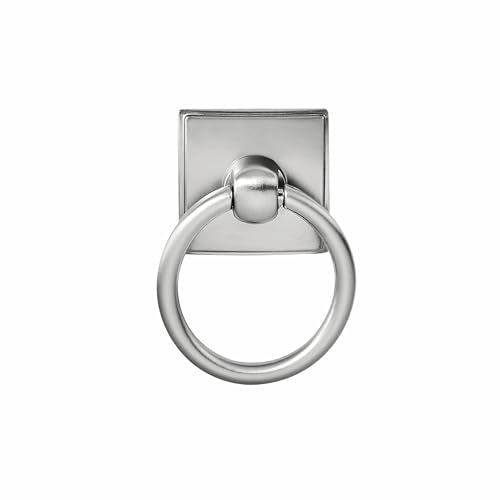khtumeware 2-Pack 1.9 Inch Brushed Satin Nickel Cabinet Knobs - Ring Pull Drawer Handles for Dresser, Kitchen Cabinets - Durable Zinc Alloy Hardware. - color: Brushed Satin Nickel