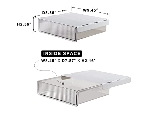 Keenkee Under Desk Drawers, Clear Light Black