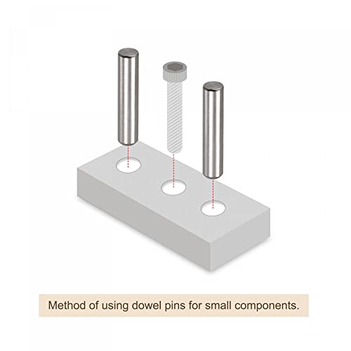 uxcell 3x15mm Dowel Pins, 50pcs 304 Stainless Steel Round Head Flat Chamfered End Dowel Pin Bunk Bed Pins Shelf Pegs Support Shelves Fasten Elements - size: 3x15mm