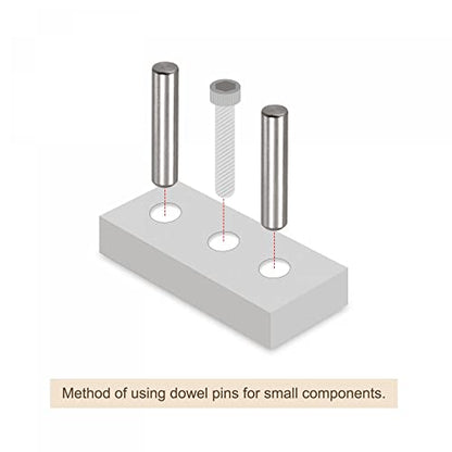 uxcell 3x15mm Dowel Pins, 50pcs 304 Stainless Steel Round Head Flat Chamfered End Dowel Pin Bunk Bed Pins Shelf Pegs Support Shelves Fasten Elements - size: 3x15mm