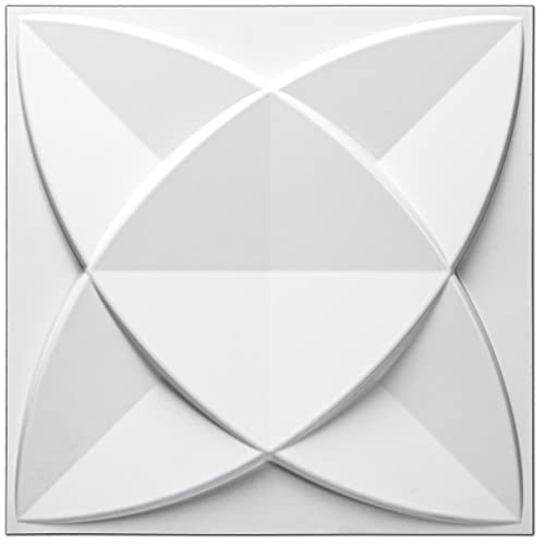 Art3d Waterproof 3D Textured PVC Decorative Wall Panels, 33-Pack, White - color: White