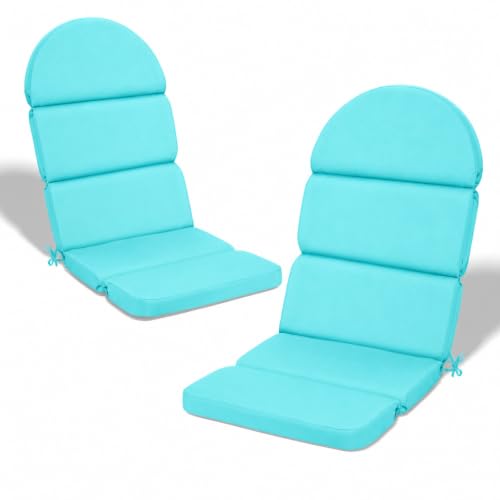 Adirondack Chair Cushion, 50x20 in Outdoor Rocking Seat Pad, 2 Pack - color: Teal, size: 2 pack