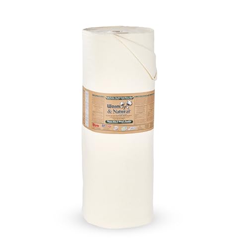 The Warm Company - Warm & Natural Cotton Quilt Batting – 90" x 40 Yard Roll – Premium Quilt & Craft Batting for Sewing & Quilting Projects - size: 90" x 40 Yard Roll