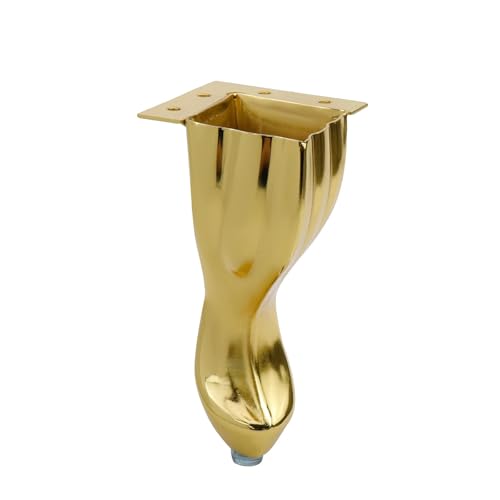 4Pcs S-Shape Furniture Legs for Feet Replacement, 5.6" Height Gold - color: Gold