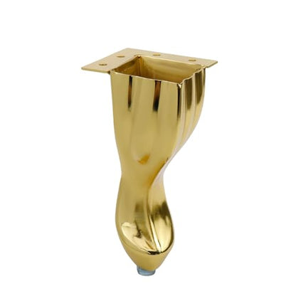 4Pcs S-Shape Furniture Legs for Feet Replacement, 5.6" Height Gold - color: Gold