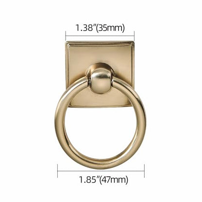 khtumeware 2-Pack 1.9 Inch Champagne Bronze Cabinet Knobs - Ring Pull Drawer Handles for Dresser, Kitchen Cabinets - Durable Zinc Alloy Hardware. - color: Champagne Bronze