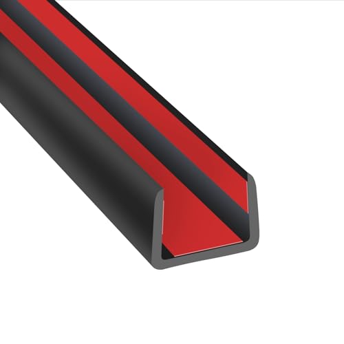 Rubber Edge Trim, Flexible Self Adhesive U Shaped Peel and Stick Edge Banding, 1/2"(12mm) Wide U Channel Edge Protector, Baby Proof Edge Guards for Woods, Plywood, Furniture, 20Ft, Black - color: Black, size: Fit 1/2" - L20'