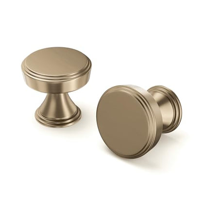 Haliwu 20 Pack Champagne Bronze Cabinet Knobs Round Drawer Knobs - color: Champagne Bronze &Round C