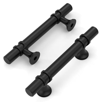 Amerdeco 10 Pack Matte Black Cabinet Pulls 3 Inch(76MM) Hole Centers Kitchen Cabinet Handles Cabinets Hardware Drawer Pulls ZH0058 - color: Matte Black, size: 3"/76MM Hole Center