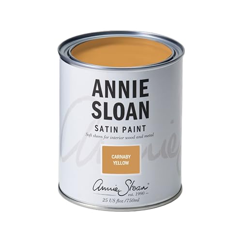 Annie Sloan Satin Paint (Carnaby Yellow, 25 Fl Oz/750 mL). Soft sheen for interior wood and metal. Self-leveling, all-in-one paint with no wax or lacquer required. - color: Carnaby Yellow