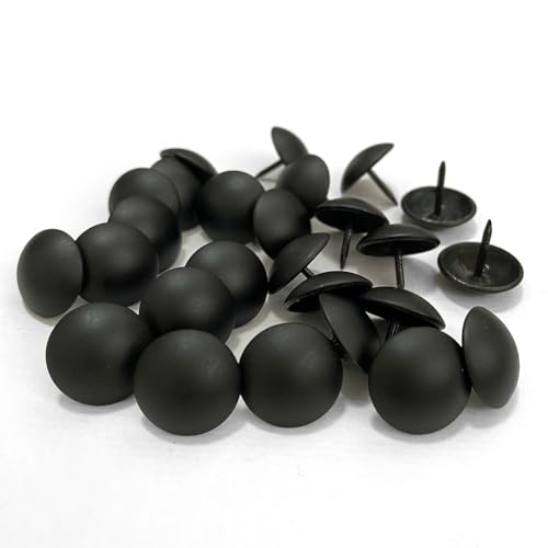 100PCS Matte Black Upholstery Tacks,Furniture Metal Thumb Tacks,D19mmxL17mm - color: 19mm Matt Black