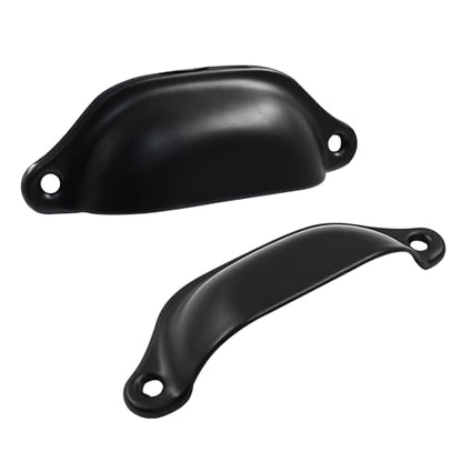 20pcs Antique Cup Drawer Pulls, Black, Bin Cup Pulls Knobs - color: Black, size: 20pcs-Large