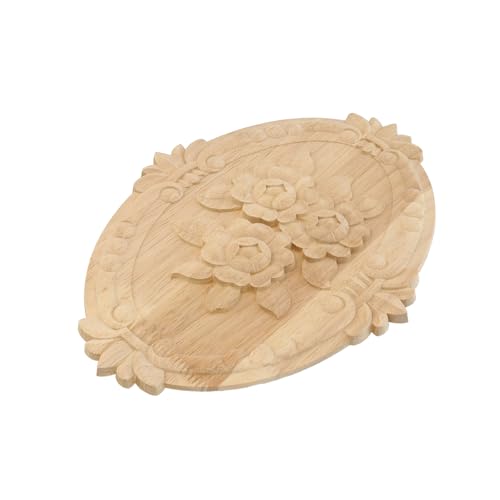 Antrader 2Pcs Unpainted Wood Carved Appliques for DIY,11.8"×8.66"(Style 19) - style: Style 19, Large Size