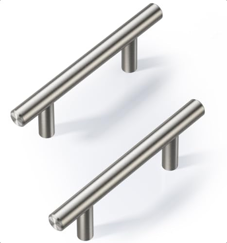 Veise Cabinet Handles 10 Pack, 5" Length, 3" Hole Center, Brushed Nickel - color: Brushed Nickel, size: 3 Inch Hole Center