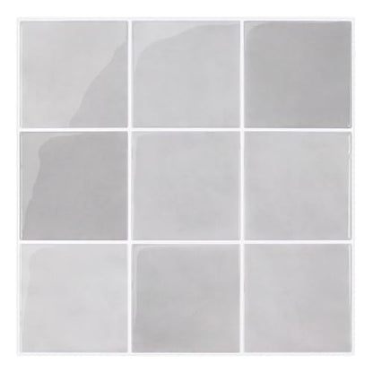 COMSTICKC Thicker Peel and Stick 3D Backsplash Tiles Kitchen Bathroom - color: Light Gray