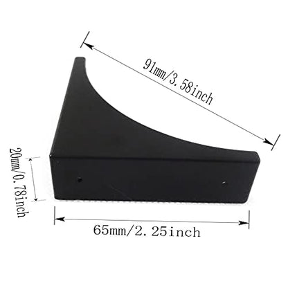 Corner Guard,glrovazas 4 Pcs Decorative Desk Box Corner Protector Desk Case Edge Cover Safety Guard Furniture Corner Bumpers Thickened Hardware for Jewrlry Box Cabinet（Black）