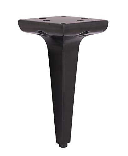 7 1/2 Inch Steel Mid Century Modern Sofa Legs - Set of 4, Black